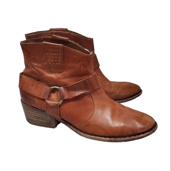 Kork-Ease Women Katie Comfort Ankle Western Moto Heels boots sz 8.5 - Picture 1 of 15